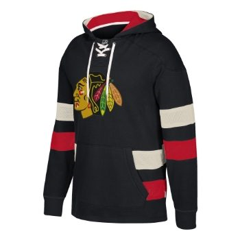 CCM NHL PULLOVER JERSEY HOODIE CHICAGO BLACK