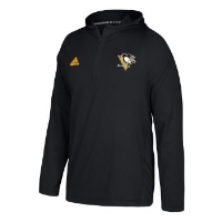 ADIDAS NHL TRAINING JERSEY ¼ ZIP HOODIE PITTSBURGH BLACK