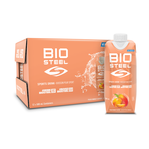 BIOSTEEL SPORTS DRINK PEACH MANGO 500ml/16.7 oz (12 pack)